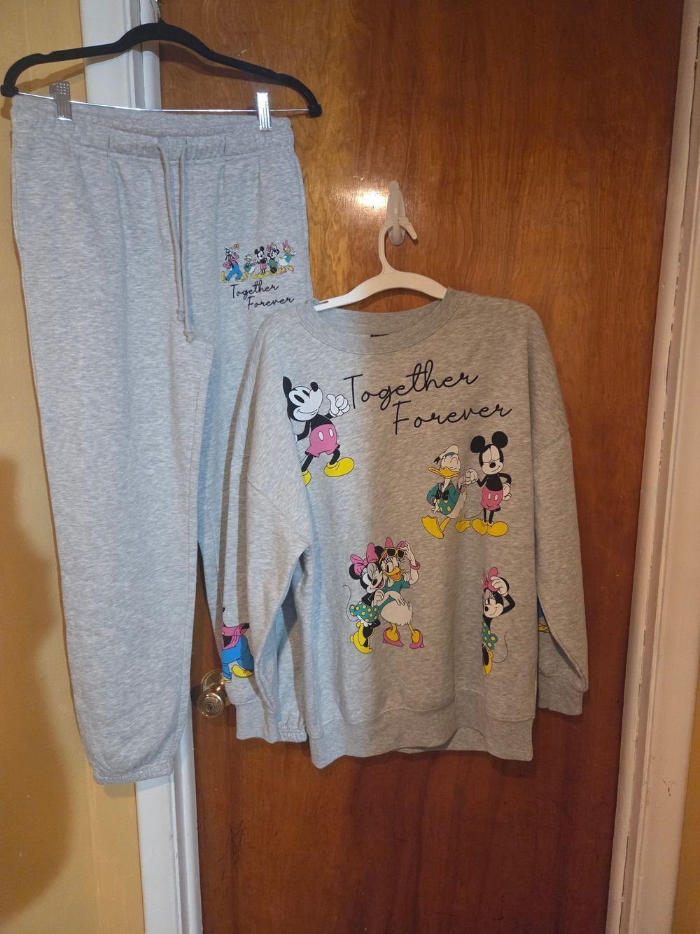Disney 'Together Forever' Grey Mickey & Friends Sweatshirt Set